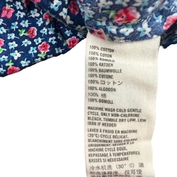 Abercrombie & Fitch Floral Peasant Prairie Style Lightweight Blouse Top Medium - Picture 4 of 7